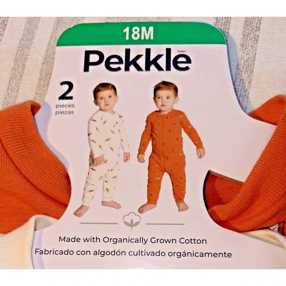 Pekkle 2-pack Sleepers - Farm Animals & Spaceships - 18M - NWT
